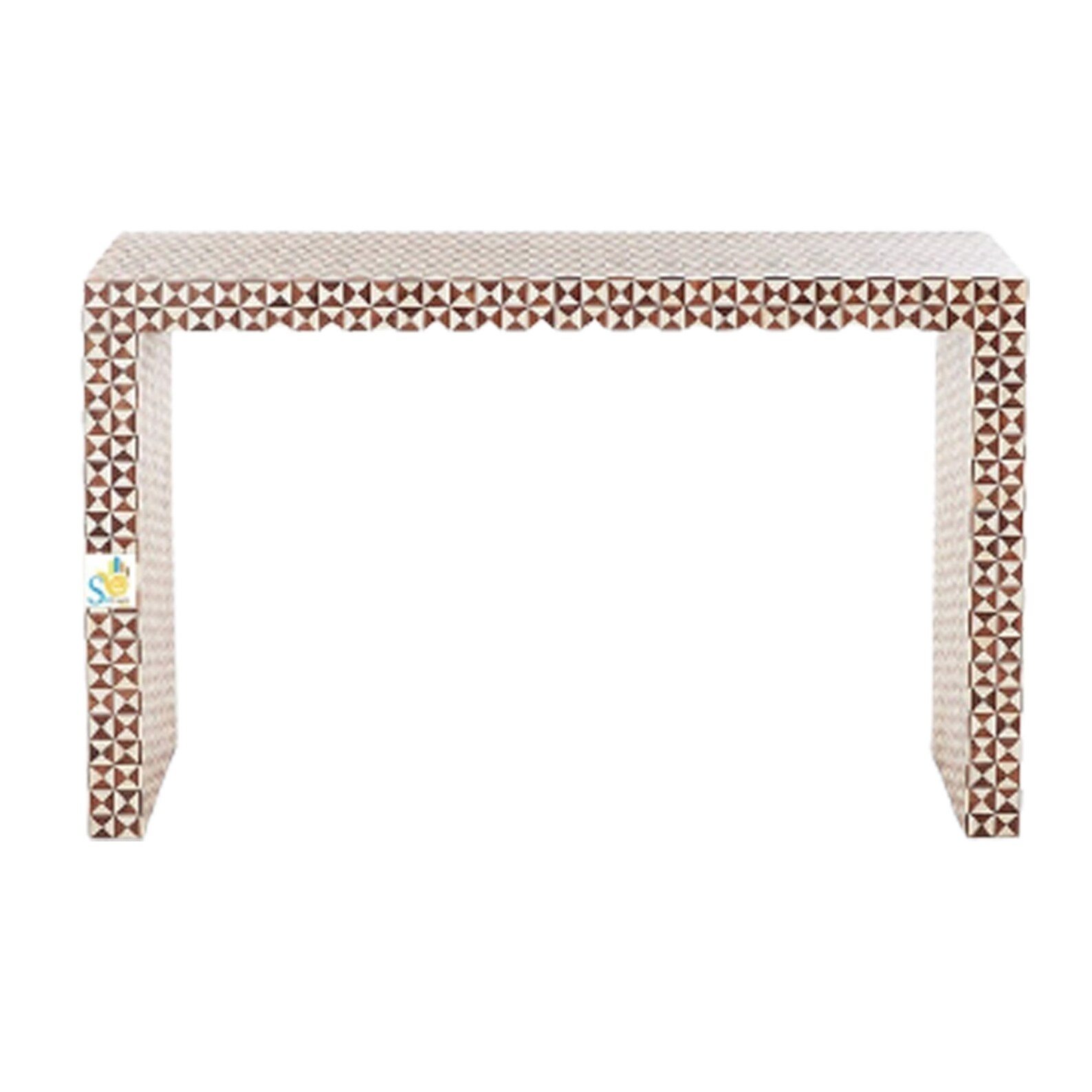 Handmade Wooden Bone Inlay Modern Pattern Console Table With Free Gift ...