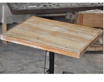 Handmade Unfinished Square pine Wood Bar/Café Table Top