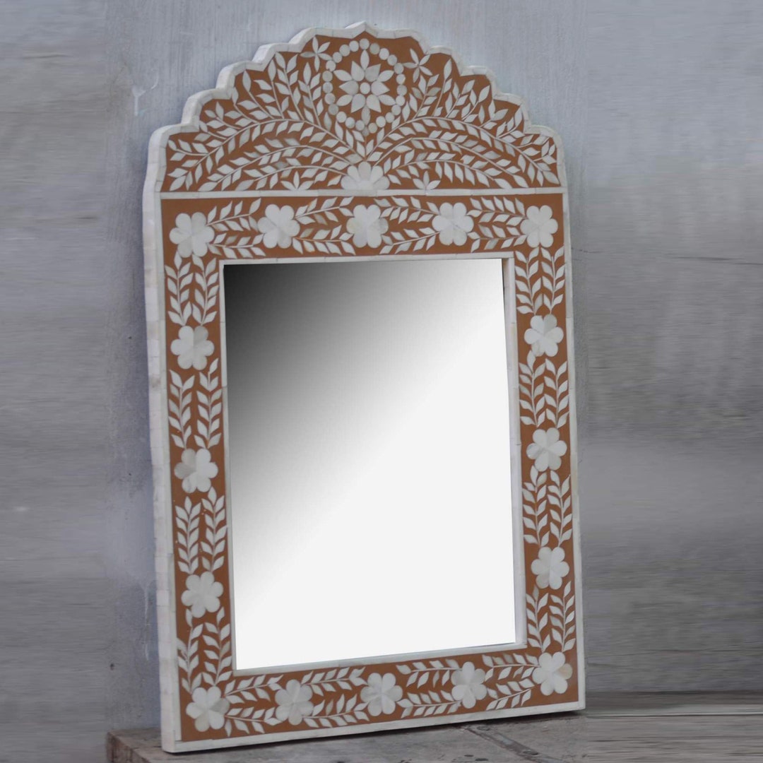 Handmade Bone Inlay Mirror Frame - Etsy
