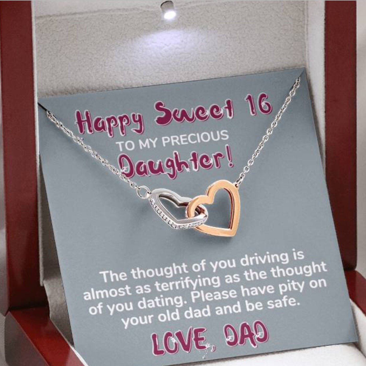 Happy Sweet 16 daughter terrifying 16th Birthday Gift for Etsy