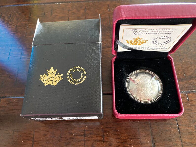 1969 to 2019 Apollo 11 Moon Landing 50th Anniversary 25 Dollar Silver ...