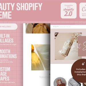Beauty Shopify Theme Template | Ecommerce Website | Shopify Template | Shopify Website | Shopify Design | Beauty Website