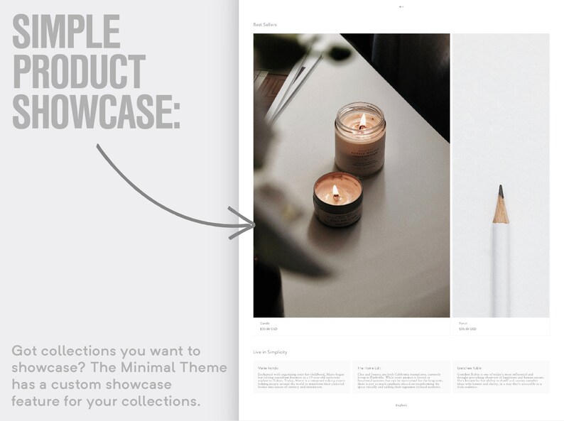 Minimal Shopify Theme Template Website Shopify Etsy