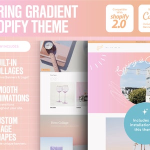 Pink Shopify Theme Template | Ecommerce Website | Shopify Template | Shopify Website | Shopify Design | Boutique Website
