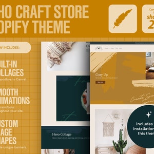 Boho Shopify Theme Template | Ecommerce Website | Shopify Template | Shopify Website | Shopify Design | Boho Website