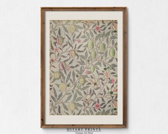 Vintage Floral Pattern Print, Vintage Textile Art, Pattern Wall Print, Vintage Textile Printable, Digital Printable, Instant Download