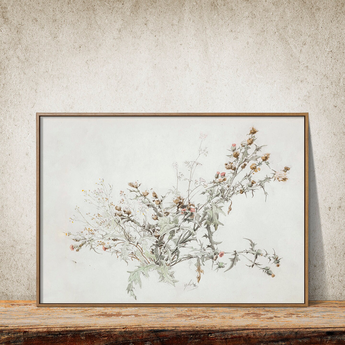 Vintage Botanical Watercolor Painting Antique Botanical | Etsy