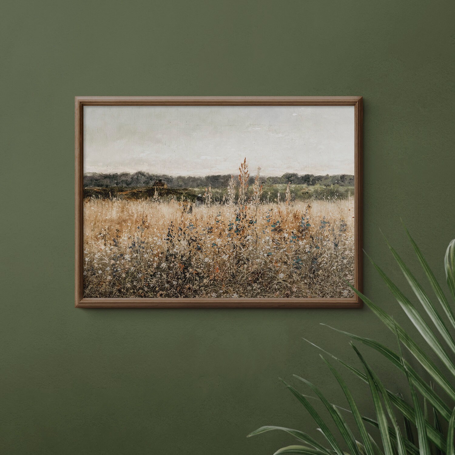 Printable Wildflower Field Landscape Oil Painting Vintage - Etsy Australia