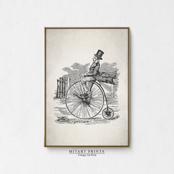 Vintage Bicycle Print, Bicycle Poster, Bicycle Wall Decor, Retro Art Printable, Minimalist Digital Downloads, Light Academia Wall Art