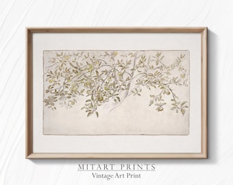 Vintage Apple Tree Sketch Art Print, Printable Antique Tree Etching, Botanical Art Drawing, Neutral Farmhouse Wall Art, Downloadable, 25-12