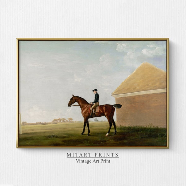 Vintage Equestrian Painting, Antique Horse Print, Vintage Equestrian Painting, Farmhouse Equestrian Decor, Printable Digital Download