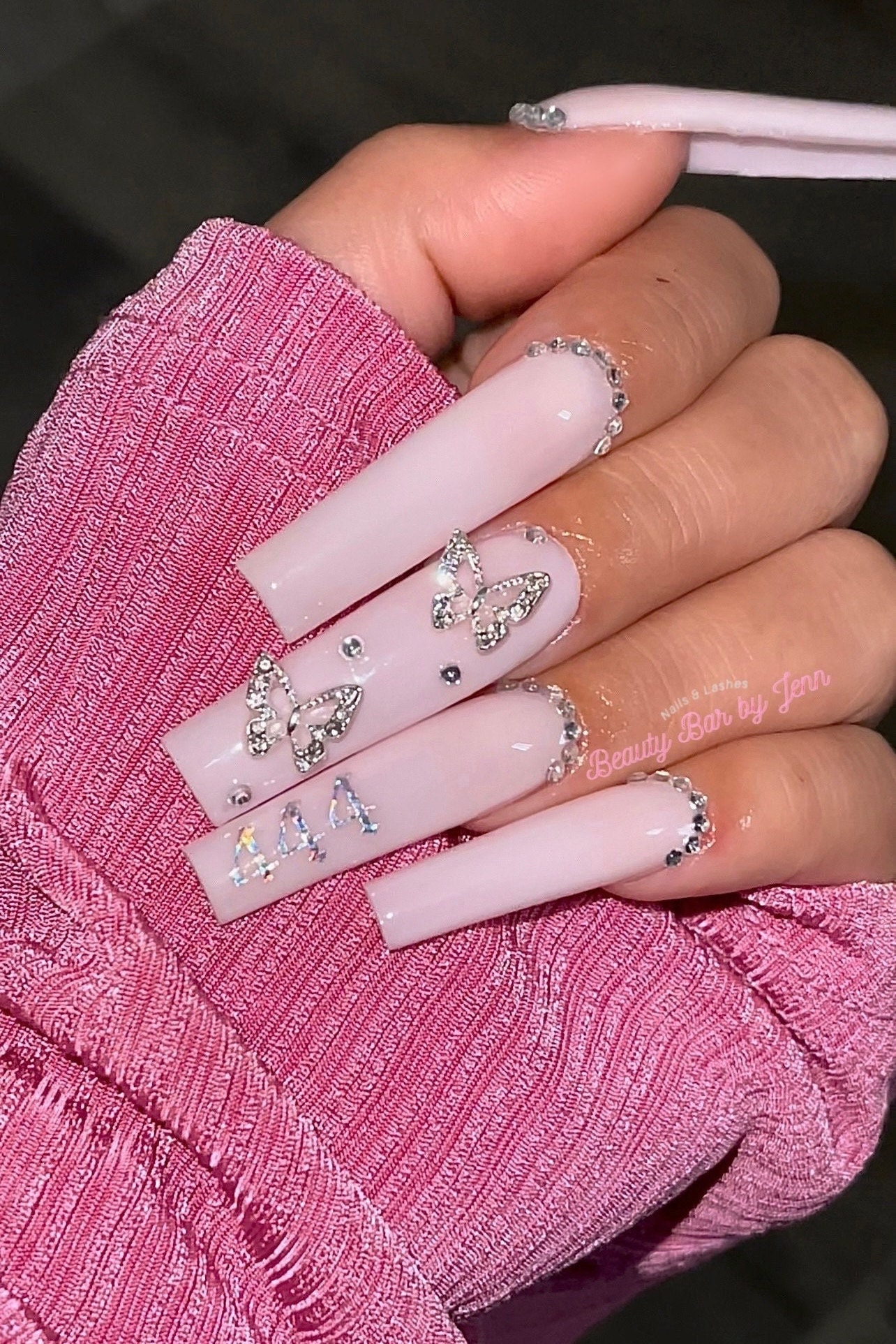 louis vuitton nail ideas foil press ons｜TikTok Search