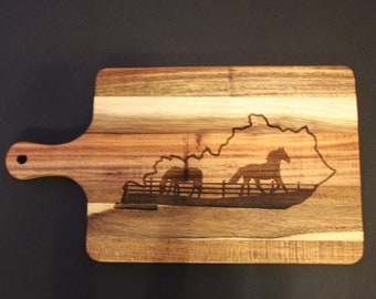 Kentucky Horses Cutting Board