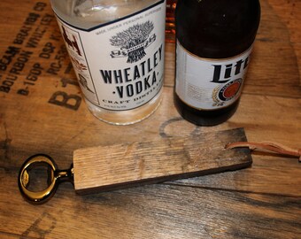 Authentic Kentucky Bourbon Barrel Stave Bottle Opener