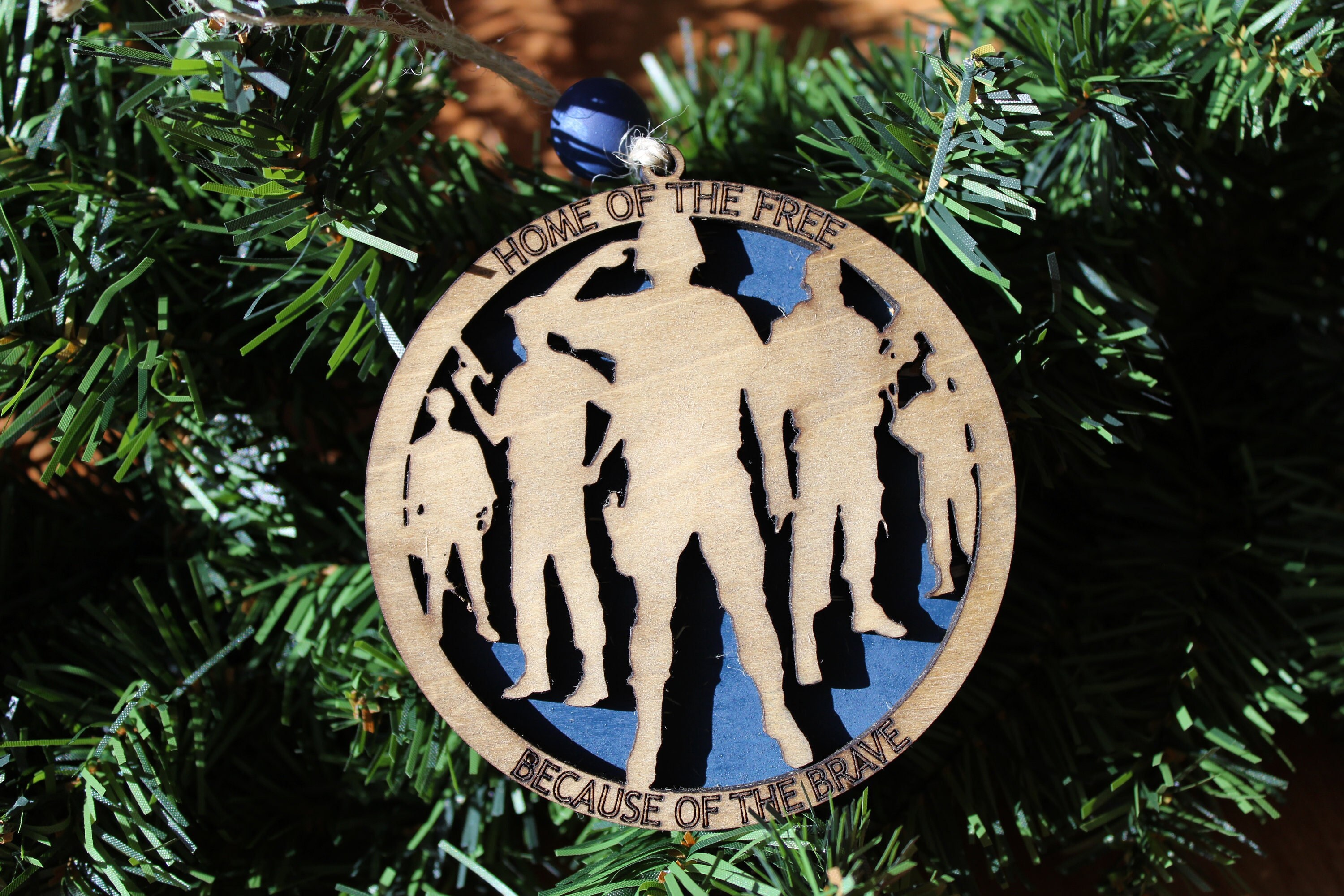 Land of the Free Because of the Brave Military/Veteran Christmas