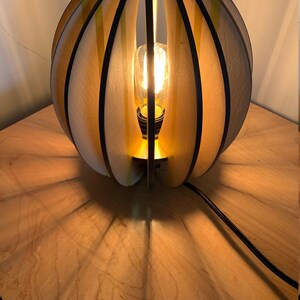 COCOA wooden table lamp Made in Montreal image 5