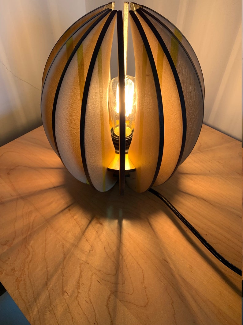 COCOA wooden table lamp Made in Montreal image 5