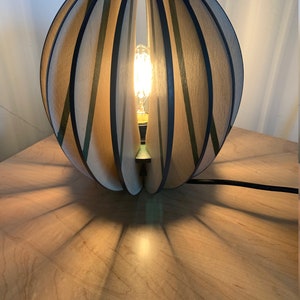 COCOA wooden table lamp Made in Montreal image 3