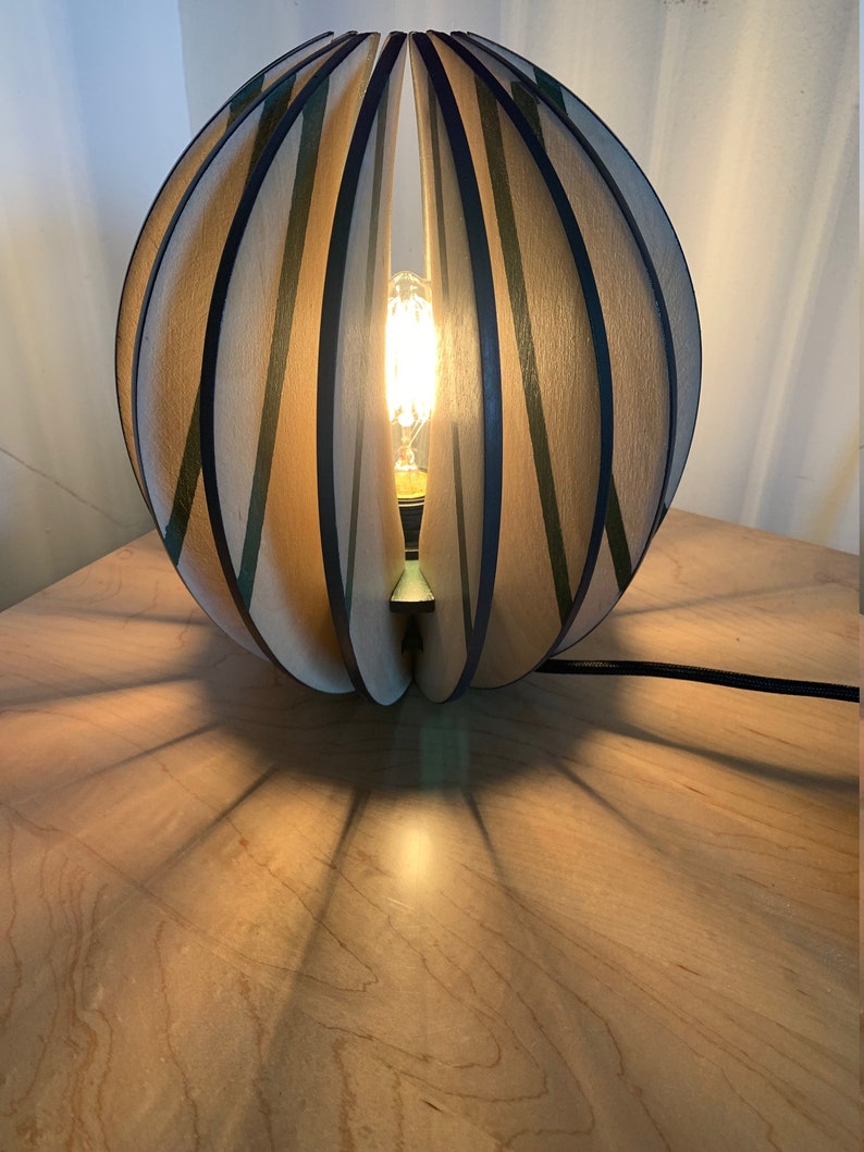 COCOA wooden table lamp Made in Montreal image 3