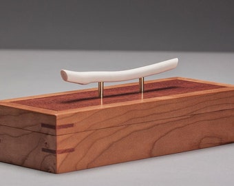 WOODEN souvenir box branch & brass Limited series