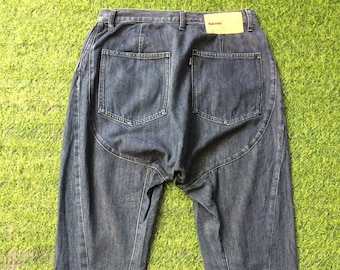 Ne-Net Issey Miyake Asymmetric Drop Crotch Pants, Japanese Streetwear Pants, Size 28