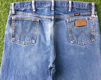 Vintage Wrangler Western Jeans, Distressed Denim (W37 L29)