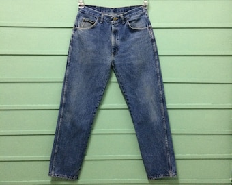 Vintage 90s Wrangler Western Jeans, Size 32 Distressed Denim