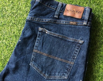 Vintage Wrangler Distressed Jeans, Y2K Western Style, Paint Splatter Denim (W35)