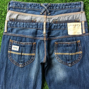 Size 30 Betty Smith Double Waist Jeans W30 L27 Japanese Denim Straight Tapered Leg Jeans, waist 30&quot;, Medium