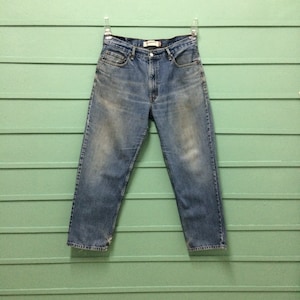 Levis 550 vintage w35 L29 dirty stonewash blue jeans faded Y2Ks red tab Levi's denim classic relaxed fit tapered leg