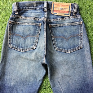 Size 26 Diesel Bootcut Jeans W26 L29 Mid Waist Diesel Industry Denim Wide Leg Flare Jean Made In Italy, Waist 26&quot;