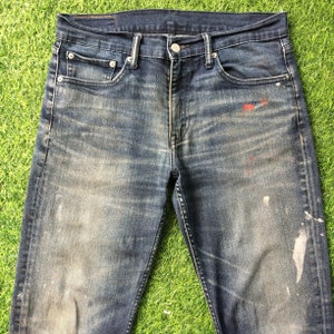 Größe 31 Levi&#39;s 511 Painted Grunge Jeans W31 L31 Slim Fit Tapered Leg Stretch Jeans, Bund 31 &quot;W