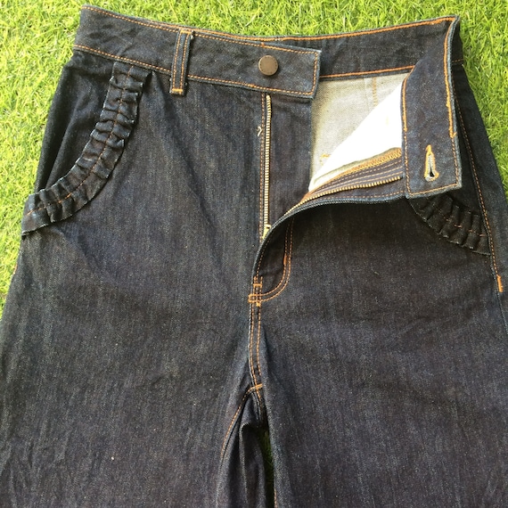 Japanese Workwear Wide Leg Denim W25 L26 Baggy Flared Modern Street Style Denim Jeans