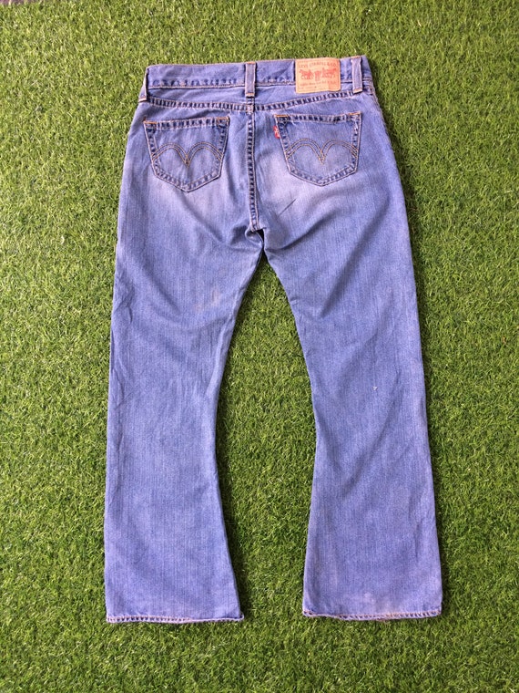 Size 36 Vintage Distressed Levi's Type One Tough Boot Cut Jeans W36 L31 Medium Wash Denim Flared Leg Jeans Waist 36\