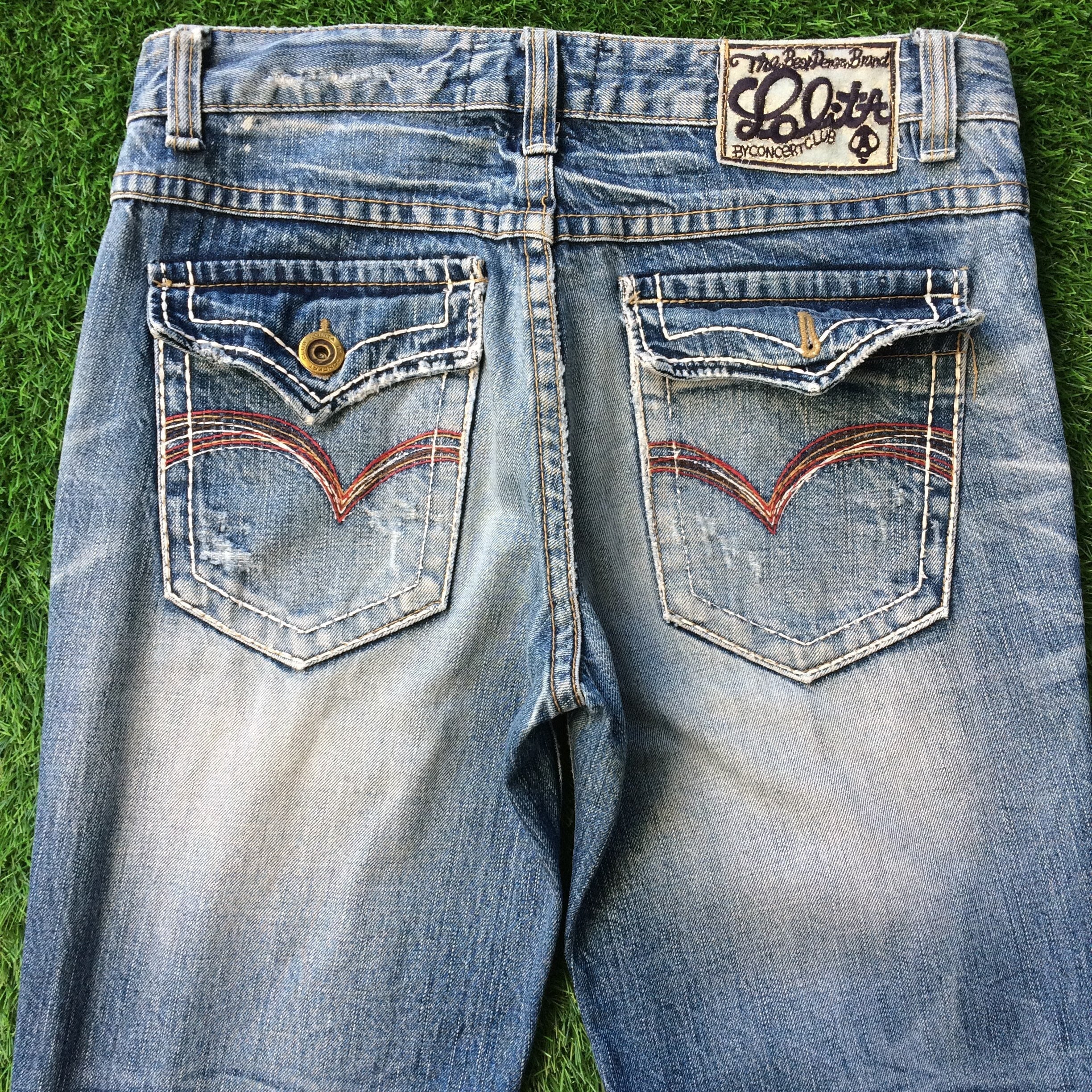 Size 31 Distressed Japanese Denim Jeans Pants W32 L34, Lolita by