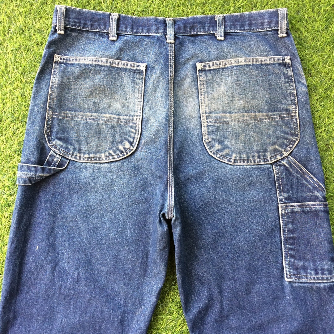 Vintage Roebuck Carpenter Jeans, Relaxed Fit Utility Denim, Hammer Loop ...