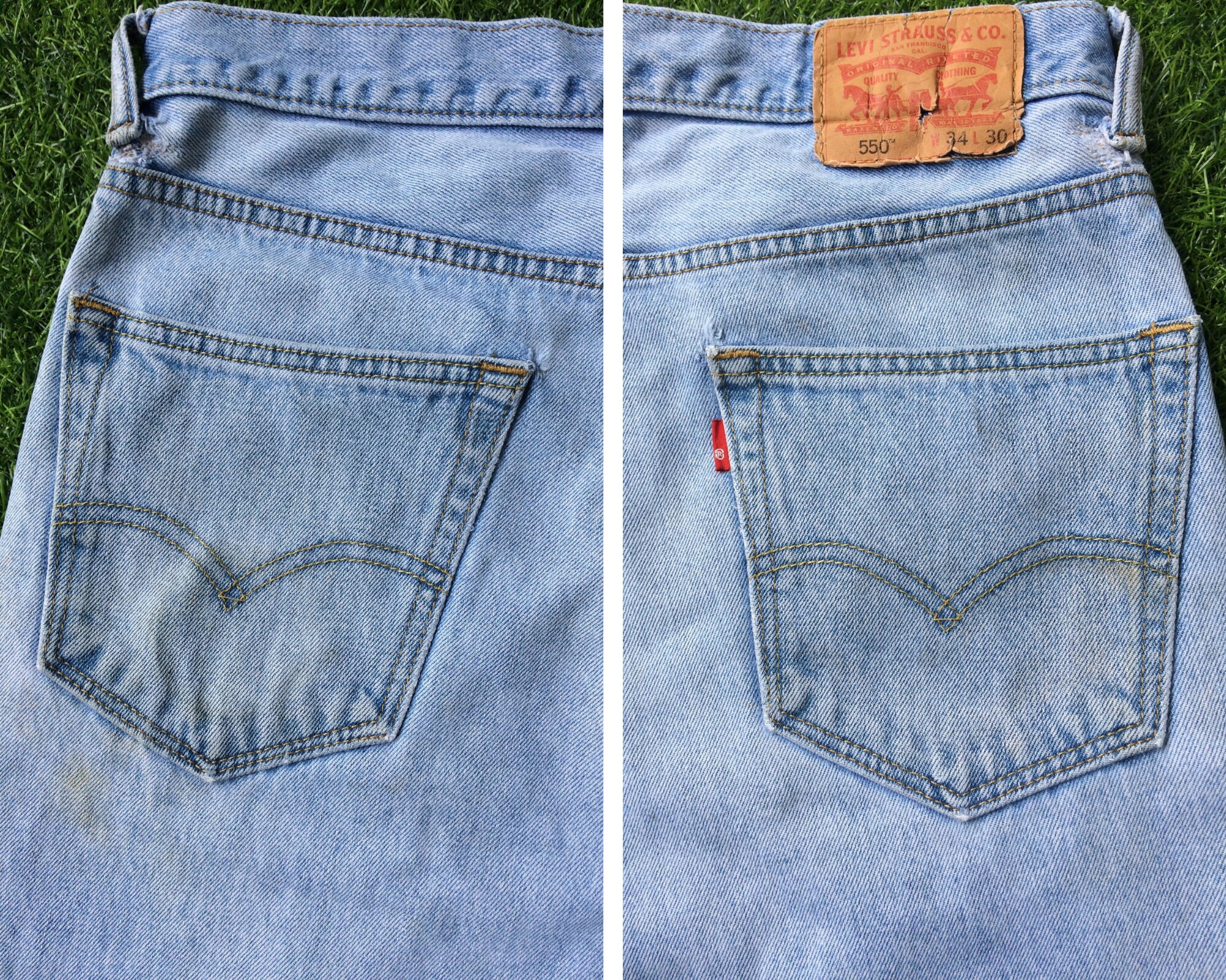 Size 32 Vintage Distressed Levis 550 Dirty Jeans W32 L28 Size 32 Vintage Distressed Levis 550 Dirty Jeans W32 L28