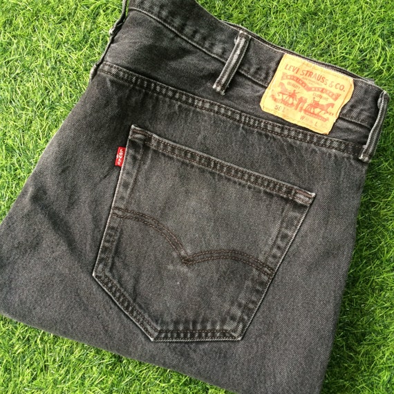 Size 45 Vintage Distressed Levis 501 Jeans W45 L30 Black Wash - Etsy UK