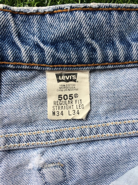 Size 33 Vintage Levis 505 Cutoffs Shorts Jeans Hi… - image 10