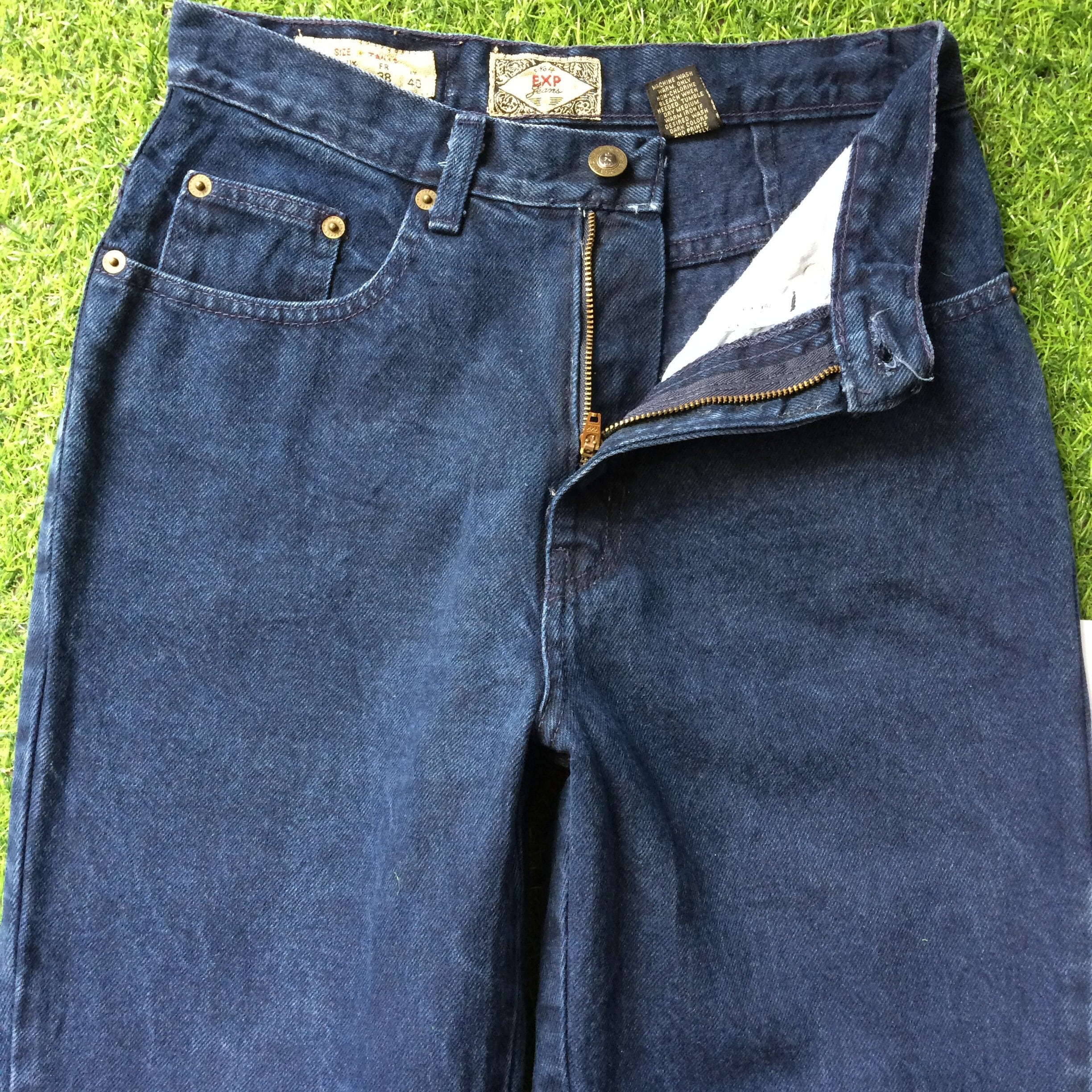 Size 25 Vintage Mom Jeans W25 L32 Dark Wash Indigo Denim