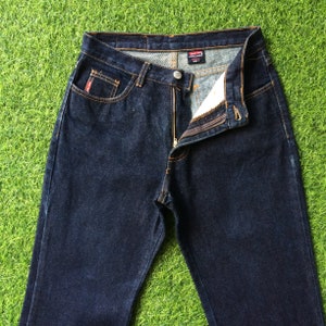 MID RISE Y2K Jeans vintage women 2000&#39;s Denim mid waist flares Dark Wash / 40 Inch Hips / Size 7