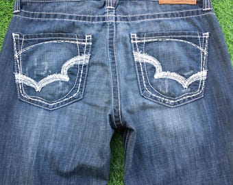 True Religion Medium Blue Wash 2000's Grunge Style Low-rise