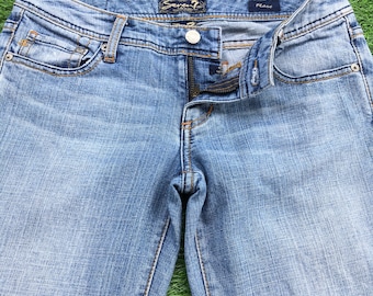 Size 27 Y2K Low Rise Bootcut Street Style Jeans W28 L33 Seven7 Jeans, Seven Low Waist Flared Denim Pants, waist 28"