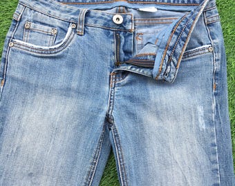 Mudd Y2K Low Rise Flare Jeans para mujer, talla 28, mezclilla azul