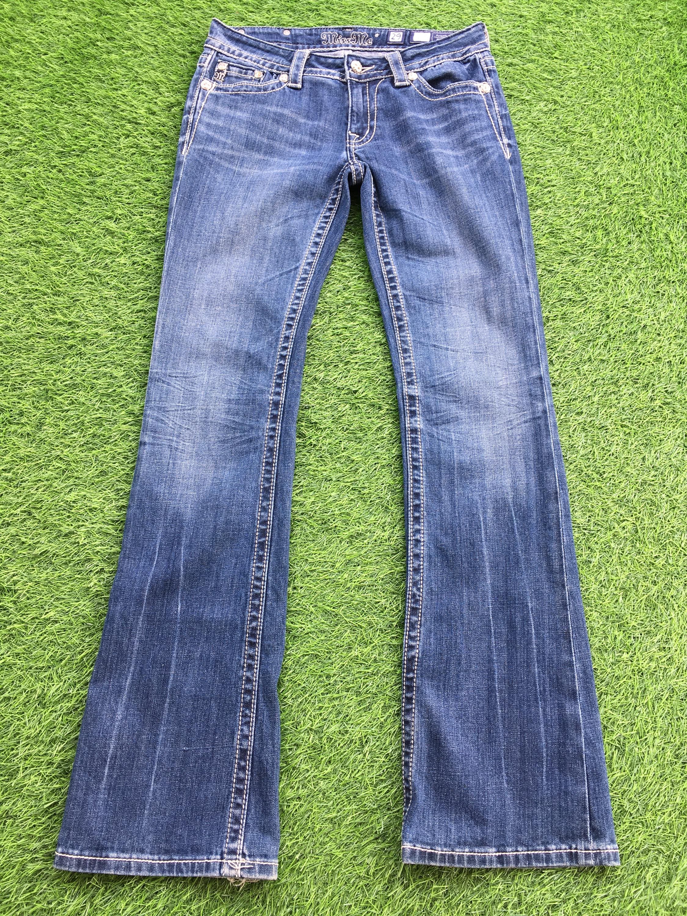ミスミー ローライズブーツカットジーンズ、Y2Kニューウエストスタイル