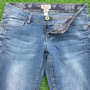 Low Waist Flared Jeans W31 L31 Wide Leg Faded Light Wash Embroidered Denim Flare Jeans Wide Leg Jeans Girlfriend Boot Cut Jeans, Waist 31&quot;