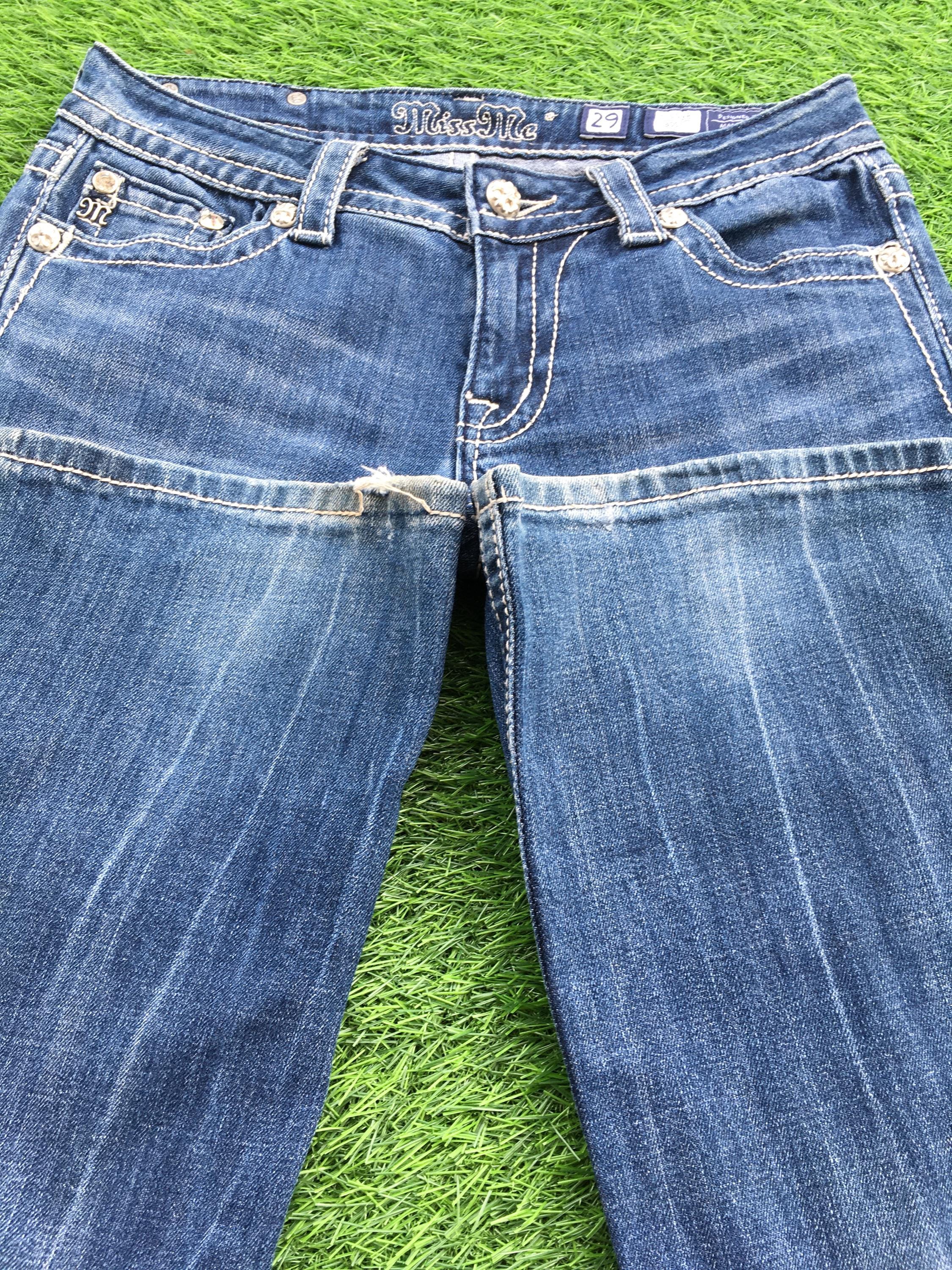 ミスミー ローライズブーツカットジーンズ、Y2Kニューウエストスタイル