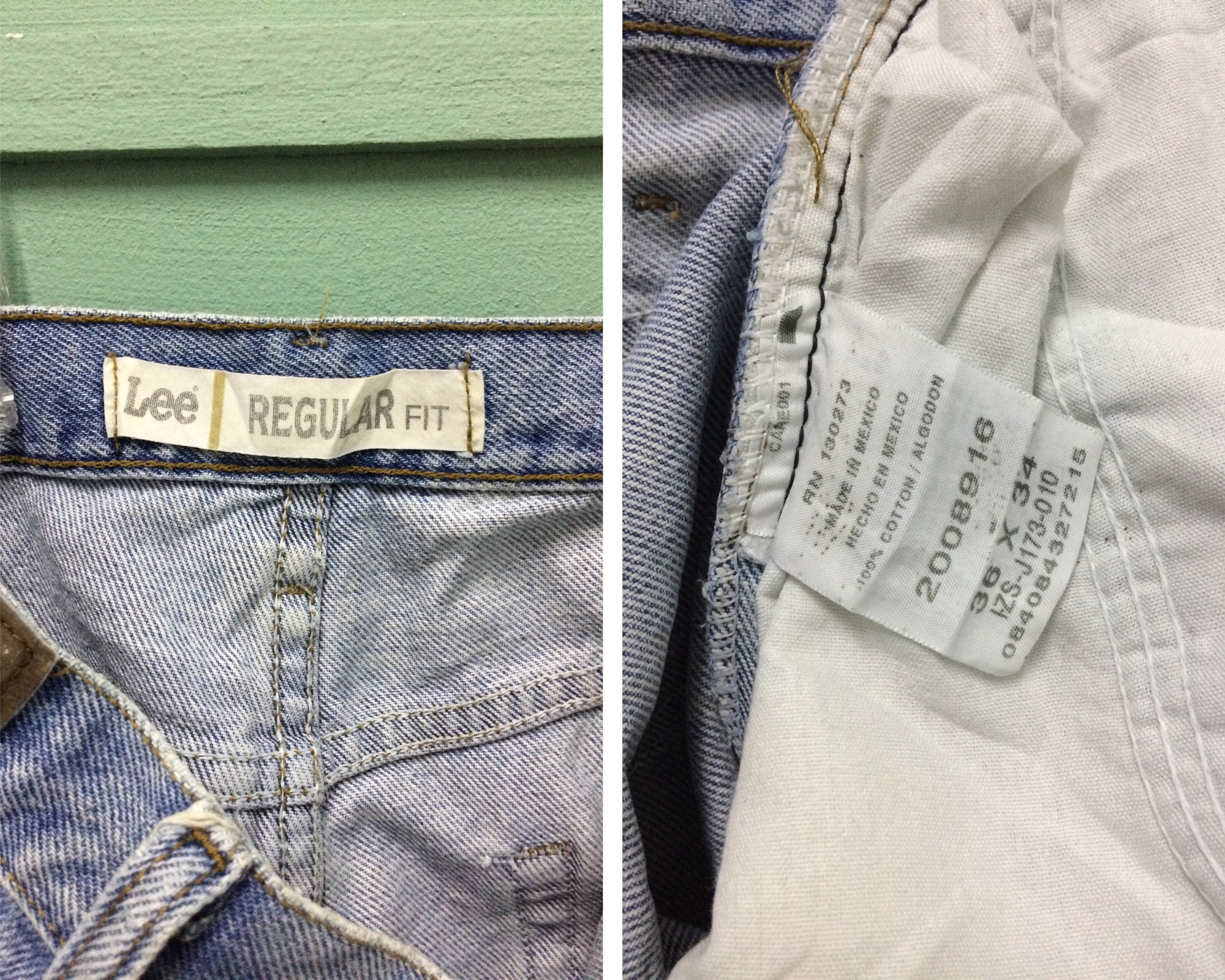 Size 35 Vintage Distressed Lee Plus 