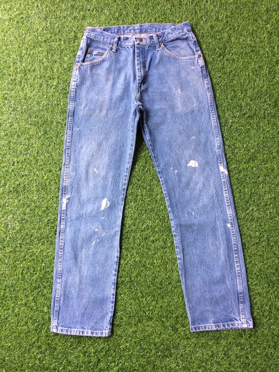 Size 30 Vintage Wrangler Western Distressed Jeans… - image 3