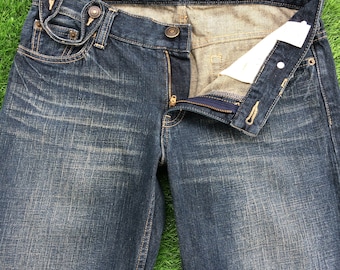 Y2K Japanska Flare Jeans Bootcut Lågmidja Streetwear Denim